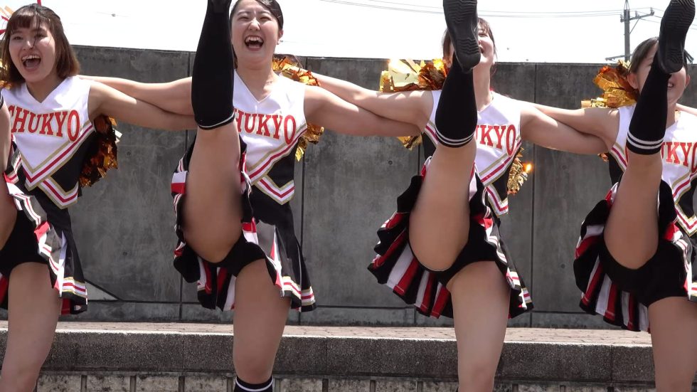 かわいいチアガール6 中京大学チアダンスサークルChupaChapus 可愛い ハイキック開脚  チアリーダー チアリーディング 4K cute japanese girl cheerleader 00:55
