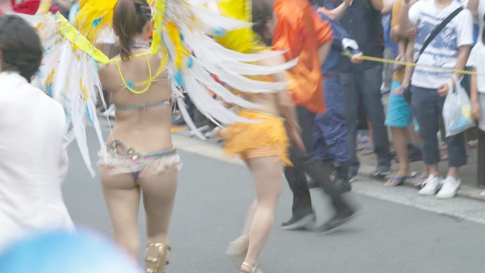 4K 女子大学生 美人 サンバ ウニアン 可愛い 虹色娘 としま七夕まつり 2022 Japanese Samba 01:00（色調編集版）