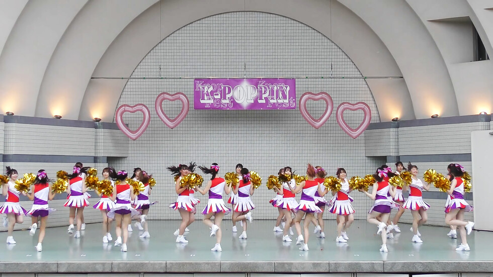インカレ女子大生チアダンスサークルAriels（アリエルズ）「エゴイズム」代々木公園野外ステージ（東京/渋谷区） 00:38（色調編集版）