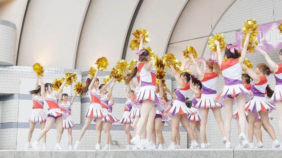 インカレ女子大生チアダンスサークルAriels（アリエルズ）「エゴイズム」代々木公園野外ステージ（東京/渋谷区） 01:38（色調編集版）