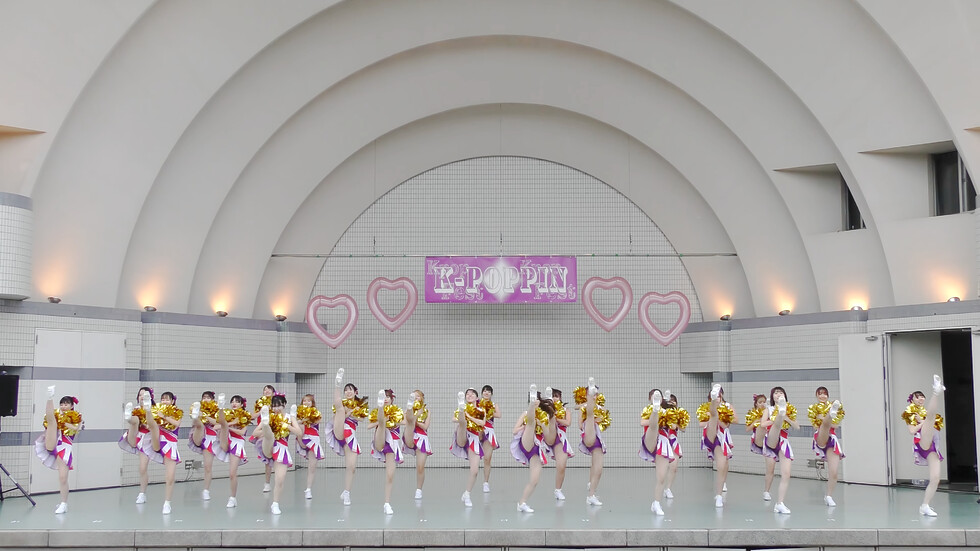 インカレ女子大生チアダンスサークルAriels（アリエルズ）「エゴイズム」代々木公園野外ステージ（東京/渋谷区） 01:59（色調編集版）