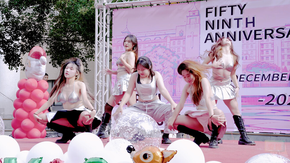 岡山高中熱舞社 KDF║LISA ROCKSTAR & KARINA UP & GENBLUE COCOCO《明誠高級中學 59週年校慶園遊會》║SIDE CAM║4K 60fps 00:07（色調編集版）