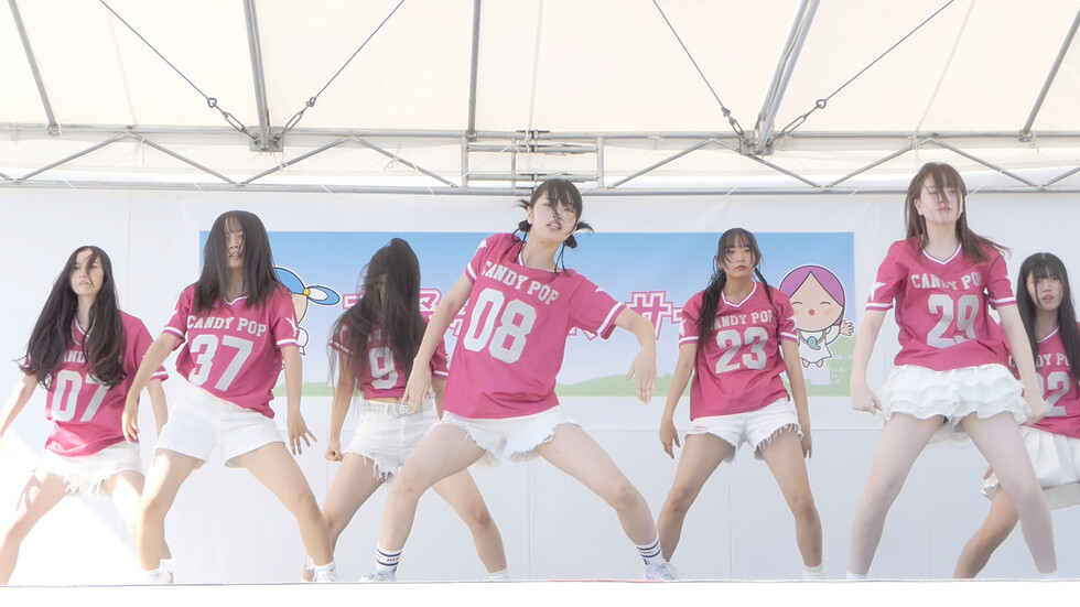 【固定カメラ02】第一薬科大学付属高校芸能コースCANDY POP「Gasolina」in『吉野ケ里歴史公園 秋まつり』2025/10/11 00:10（色調編集版）