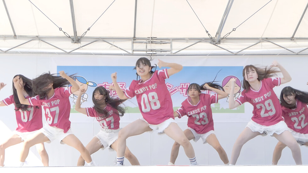 【固定カメラ02】第一薬科大学付属高校芸能コースCANDY POP「Gasolina」in『吉野ケ里歴史公園 秋まつり』2025/10/11 00:12（色調編集版）
