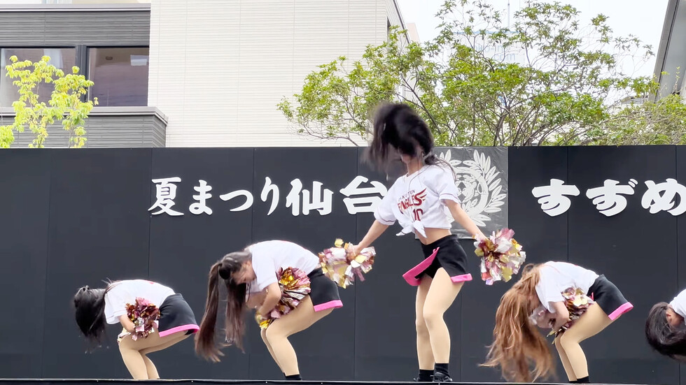 【4K】東北ゴールデンエンジェルス スペシャルクラス② 夏まつり仙台すずめ踊り 00:18（色調編集版）