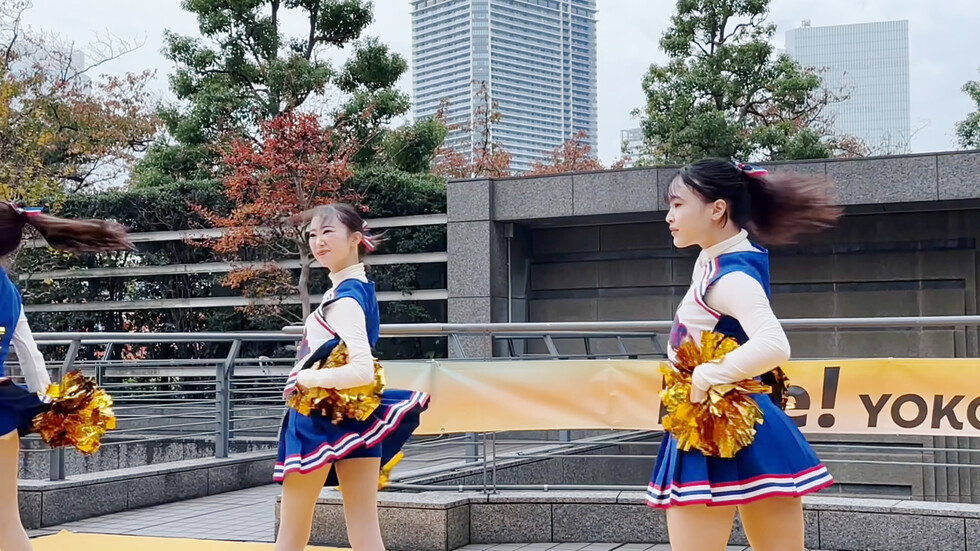 【横浜チアダンス☆2/3】女子大生のチアって何て初々しいんでしょうか♡ /明治学院大学チアダンスサークル Twinklesさん /Live! 横浜2024 /チアガール /Japanese Cheer 02:05（色調編集版）